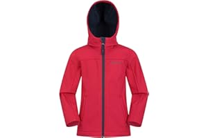Mountain Warehouse Exodus Giacca Softshell da Bambini - Giacca A Vento Bambino, Impermeabile per Ragazzi e Ragazze, Giacchetta Softshell Idrorepellente Antivento Comoda