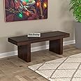 NISHA FURNITURE Solid Wooden 2 Seater Bench for Sitting & Dining | Walnut Finish Outdoor Bench