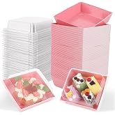 GBACHOOSE 75 cardboard cake boxes, 13.5 x 12.5 x 6.5 cm, cardboard boxes for cakes, cupcakes, cake transport boxes, cardboard