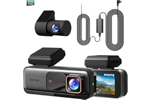 BOTSLAB Dashcam Voiture Avant Arrière 4K+2K, Camera Embarquée Voiture WiFi GPS avec Carte SD 64G, Caméra de Voiture Vision Nocturne, ADAS, Moniteur de Stationnement, WDR, Enregistrement en Boucle