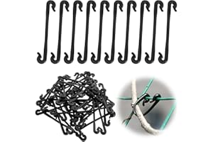 BANTI Sostegno per Piante Rampicanti Clip da Giardino 200 Pezzi Sostegni per Piante Supporto Pomodori Clip di Supporto di Plastica Clip di Fissaggio per Interno Esterno Viti Piante Rampicanti (Nero)