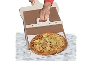 BUNIQ glidande pizzaspade – Pala Pizza Scorrevole, skjutbar pizzaspade, pizzaspade med hängande hål, pizzaspatel för inomhus