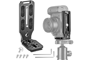 IJHYGD Universal Quick Release Plate L Material de aleación Placa de liberación rápida en forma de L Quick Release Plate L Platos de Aluminio para la DSLR cámara Compatible Arca Swiss 2 tornillos adicionales