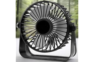 AJVV Petit ventilateur de bureau avec 3 vitesses réglables - Réglage à 360° - Portable - Pour un meilleur refroidissement - Pour intérieur et extérieur