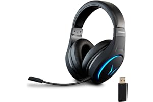 ERAZER Mage X10 Gaming Headset Wireless (RGB-Beleuchtung, integrierter Akku, integriertes Mikrofon, Over Ear, USB, 3,5 mm)