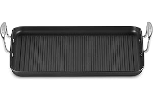 LE CREUSET Grill grande rigato in alluminio antiaderente, 35 cm, 52107350010101