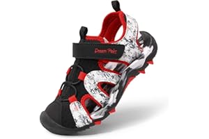 DREAM PAIRS KIDS Sandali Sportivi per Bambini Unisex Estivi Scarpe da Trekking con Punta Chiusa per Sport all'aria Aperta Ragazzi SDAS2305K-E