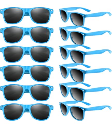 Bouiexye 12/24/36/48 Pack Neon Zonnebril Kids Jongens en Meisjes Bril Kids Party Supplies Gunsten Bulk voor Strand Zwembad, Oranje, Geel, Groen, Rood, Roze, Blauw, Paars, Zwart, Wit, Geel Citron