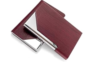 SENBALER 2 Pieces Business Card Holders Slim Business Card Cases,Credit Card Wallets for Men Women,PU Leather,Hold 25 Cards