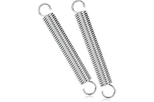 COM-FOUR® 2X Spannfeder mit Doppelhaken - Sprungfeder für Zelt, Markise, Wohnwagen - Befestigungs-Zubehör für Trampolin - Zugfeder Sonnensegel - Stahlfeder (2 Stück - Spannfeder)