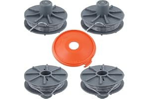 FEGAT 4 sztuki podkaszarki do trawy szpula żyłki 5307-20 do Gardena zapasowa szpula żyłki Ø 1,65 mm, 6,1 m, do Gardena EasyCut ComfortCut PowerCut SmallCut z osłoną trymera