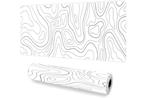 Giecy Gaming Mouse Pad, XXL Keyboard Mouse Mat Desk Pad with Non-Slip Rubber Base for Office & Home Computers, Laptop, Gaming (White Line, 80 x 30 cm)