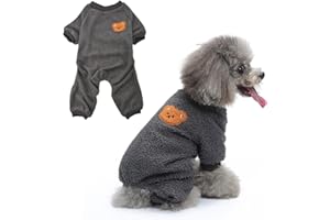 HACRAHO Hunde-Schlafanzug, 1 Stück, leichte Hundekleidung, weiche Hunde-Winterkleidung für kleine Hunde, Katzen