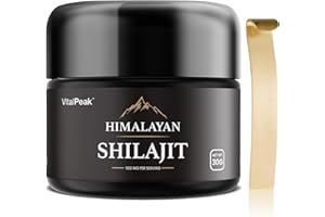Shilajit Resin Himalayan - VitalPeak Ultra-Pure Shilajit Gold, 500mg Ultimate Potency, 85+ Trace Elements, Fulvic Acid Enriched, Natural Vitality Enhancer, 30g