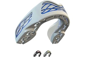 SafeJawz Nitro Protège-dents pour adultes et enfants avec étui pour boxe, basketball, lacrosse, football, MMA, arts martiaux, hockey et tous les sports de contact (Blanc)