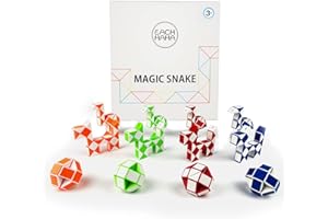EACHHAHA party bags for kids party-12 pieces Mini Magic Snakes 24 Blocks-party bag fillers for kids-Snakes cube puzzles-kids party favours-snake fidget toys for boys and girls(four colors)