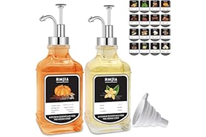 HMJIA Dispenser per Sciroppo di Caffè Caraffa per Sciroppo in Vetro da 500ML con Etichette e Pompa Sispenser per Vaniglia e Caramello per Bar e Accessori da Cucina (2 pezzi - Argento Quadrato, 500ML)