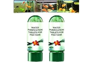 MUMQAQ Lot de 35 tablettes de purification de l'eau d'aquarium puissantes pour enlever la turbidité de l'eau de l'aquarium