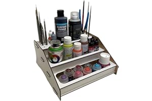SILU Organizzatore universale per vernici Vallejo, Citadel, Army Painter, attrezzi, pennelli, miniature, pennelli, kit di modellismo, Warhammer, Warhammer 40k, miniature, Warhammer 40k. Vernici non incluse