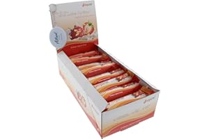 myline Eiweißriegel verschiedene Geschmäcker Protein Eiweiß L-Carnitin 24 x 40g inkl. Atlant Vital Maßband (Erdbeer-Joghurt-Crisp)