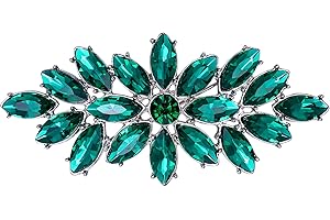 Spilla,EVER FAITH Matrimonio Gioielli Corpetto Marquise Cristallo austriaco Spilla fiore in forte espansione per le donne -1.6 Inches