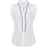 Damen Trachtenbluse Mira - Elegante Baumwollbluse Mit Blumenstickerei