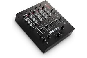 Numark M6 USB - 4-Channel DJ Mixer with Built-In Audio Interface, 3-Band EQ, Microphone Input and Replaceable Crossfader with Slope Control