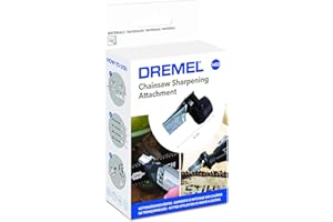 Dremel Kit d'affûtage pour tronçonneuse 1453, ensemble d'accessoires pour outils rotatifs avec guide angulaire d'affûtage et pierres à aiguiser