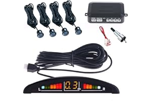 Tempo di Saldi® Kit 4 capteurs de stationnement pour voiture avec écran sonore LED sonore à peindre