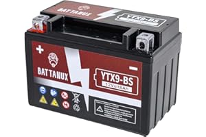 Battanux YTX9-BS Batterie et batterie pour motocyclette, scellée SLA/AGM 12V8Ah, batterie ATV/UTV/snowmobile/moto sans entret