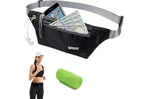 CYCHEN Marsupio Sportivo Impermeabile Running Porta Cellulare Donna Uomo con Tasca Cintura da Corsa - per Portafoglio Chiavi iPhone 13 X 8 6 Plus Samsung Huawei Smartphone Jogging Viaggio Trekking Bicicletta