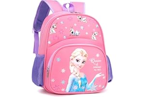 Newtic Mochila Elsa Frozen 3D, Mochila Viaje Escolar Para Niñas Adolescentes, Regalo Para Niños Mochila Princesa Infantil