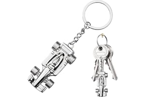 JINSIHU Formula 1 Portachiavi in Metallo 3D Portachiavi Auto da Corsa Creativo Moda Regalo per compleanno Festa per Marito Uomo