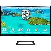 Philips 328E1CA - 32 Zoll UHD Curved Gaming Monitor, 60 Hz, 4ms, AdaptiveSync (3840x2160, HDMI 2.0, DisplayPort) schwarz