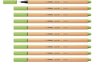 Rotulador punta fina STABILO point 88 - Caja con 10 unidades color pistacho