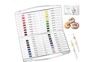 TongFu 36 Couleurs Marqueur Peinture Acrylique, Feutre Acrylique, Acryliques Stylos à Peinture de Forme Triangulaire Marqueur pour Pierre, Bois, Papier, Textile, Verre, Feutres Galets, avec Transport
