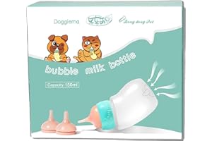 Bubble milk bowl Doggiema butelka do hodowli kotów, silikonowych sutków ze strzykawką, dla noworodków, szczeniaków, zajęcy, wiewiórek