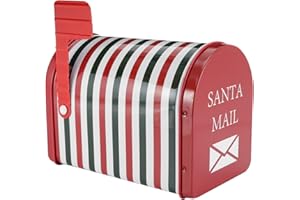 DOITOOL - Latas de almacenamiento de Navidad, tamaño pequeño, vacío, tamaño de la forma del buzón para la del día de Navidad o para de