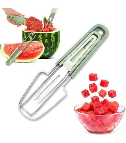TNSLAND Wassermelonen Schneider Set 2-teilig Edelstahl 304 Mit Kugelausstecher