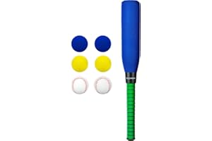 CeleMoon Super Safe Soft 22 Inch Kids Foam Baseball Bat Toys with 4 Balls Gift for Children Toddler Age 3 Years Old Outdoor Indoor Sport Game Playing, Blue