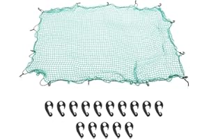 NICTSEPO Cargo Net for Pickup Truck Bed with 15 PCS Hook 1.5m x 2.2m/5ft x7.3ft Heavy Duty Luggage Bungee Net for Car Boat SUV Van Trailer Snowmobile Secure Loads