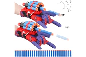JONEG Spider Launcher Handschuh Spider Hero Handschuhe Handgelenk Spielzeug Set für Cosplay Handschuh Geschenke für Kinder 3-8 Jahre Mädchen Junge Spielzeug ab Jahre Geburtstag Geschenkideen