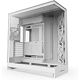 NZXT H9 Flow (2025) - Large Dual Chamber ATX Mid Tower Airflow PC Case - Includes 3 x 140mm and 1 x 120mm Fans - 420mm R