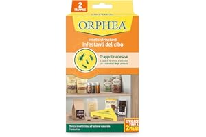 Orphea - Antitarme Alimentare, Elimina i Coleotteri degli Alimenti e ne Previene lo Sviluppo, Senza Insetticida, Inodore Azione Naturale, 2 Trappole Adesive