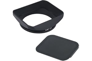 Haoge LH-B62T Pare-soleil carré rectangulaire en métal à visser avec capuchon pour objectif Canon Nikon Sony Leica Carl Zeiss Voigtlander Nikkor Panasonic Fujifilm Olympus et autres objectifs 62 mm