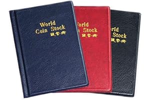 FAYEMINT 3 Pièces Album de Collection de Pièces, Classeur Pieces de Monnaie, Album pour 360 Monnaies, pour Collectionneurs de Pièces (Rouge, Bleu, Noir)