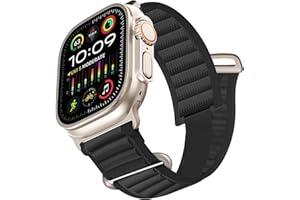GENERISCH Kompatibel mit Apple Watch Ultra 2/1 Armband, Alpine Loop Ultra Textil Stretch Nylon Sport Strap Geflochtenes für 49mm 46mm 45mm 44mm iWatch Series SE10/9/8/7/6/5/4/3 Herren Damen,Storm Grau