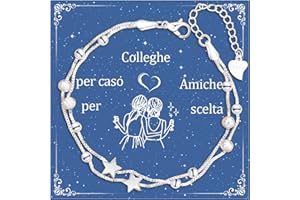Cheerslife Bracciale In Argento Con Stelle E Perline Per Donne,Regali Di Ispirazione Per Donne Ragazze,Bracciali Donna, Natale Compleanno Laurea Regalo Per Figlia Amica Moglie Sorelle Mamma Collega