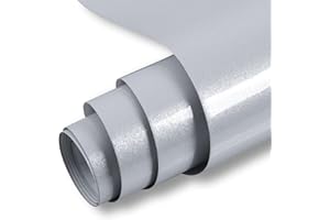 HODE Tapeta Samoprzylepna Płyta Winylowa Folia Wodoodporny do ścian Drzwi Okien Brokat (szary)