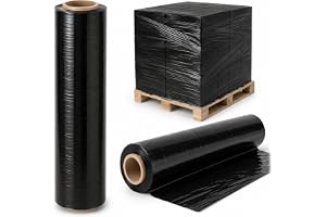 Merrimen robust plastfolierulle för lastpall, för lager eller flytt, svart, 400 mm x 150 m